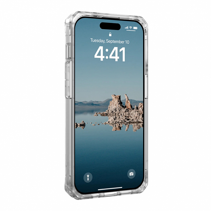 Чехол Uag Plyo MagSafe для iPhone 15 Pro прозрачный / белый (Ice/White)