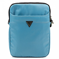 Сумка через плечо Guess Nylon Tablet bag with Triangle metal logo для планшетов 10" голубая