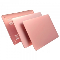 Чехол-накладка Crystal Case для MacBook Pro 14 (M1/M2/M3) 2021-2023 пластиковый металлик розовое золото