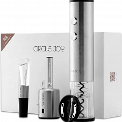 Винный набор Circle Joy 4 in 1 Electric Wine Opener Set серебристый (CJ-TZ02)