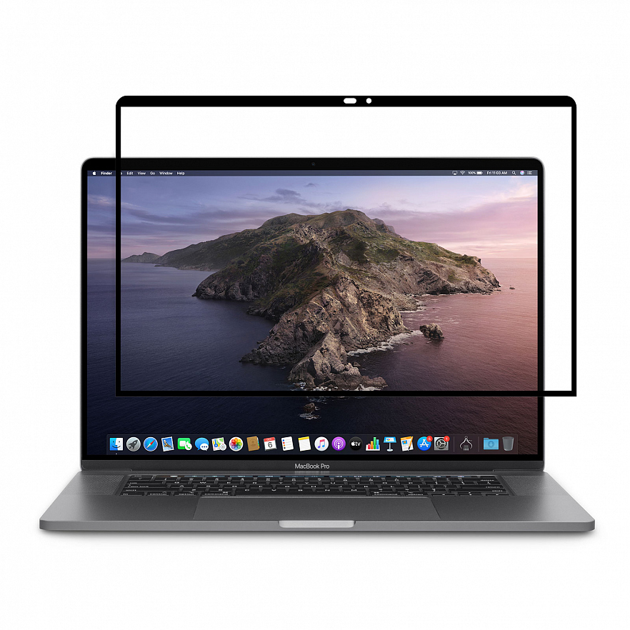 Защитная пленка Moshi iVisor на экран MacBook Pro 16" чёрная