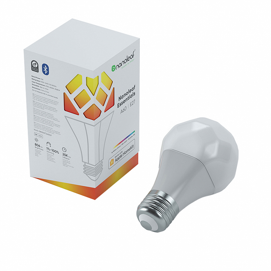 Умная лампочка Nanoleaf Essentials Smart A19 Bulb E27