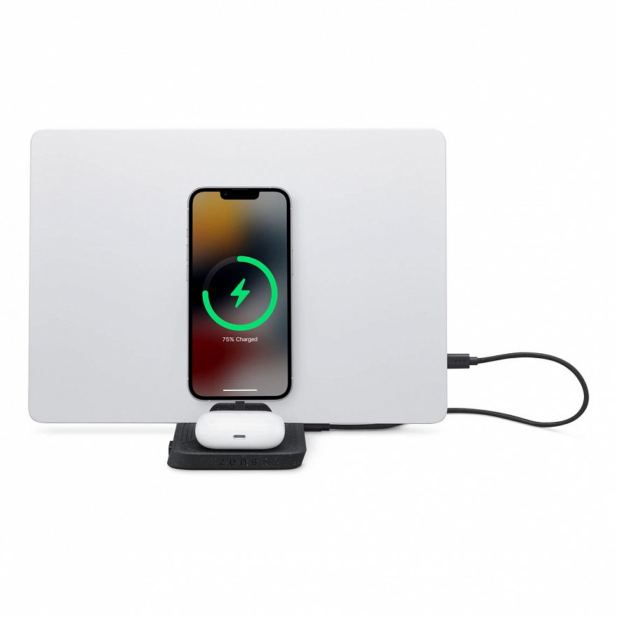 Модульная беспроводная зарядная станция ZENS 3-in-1 Modular Charging Station чёрная (ZEAPM02/00)