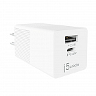 Сетевое зарядное устройство j5create 45W Dynamic PD USB-C Mini Charger (JUP2445)