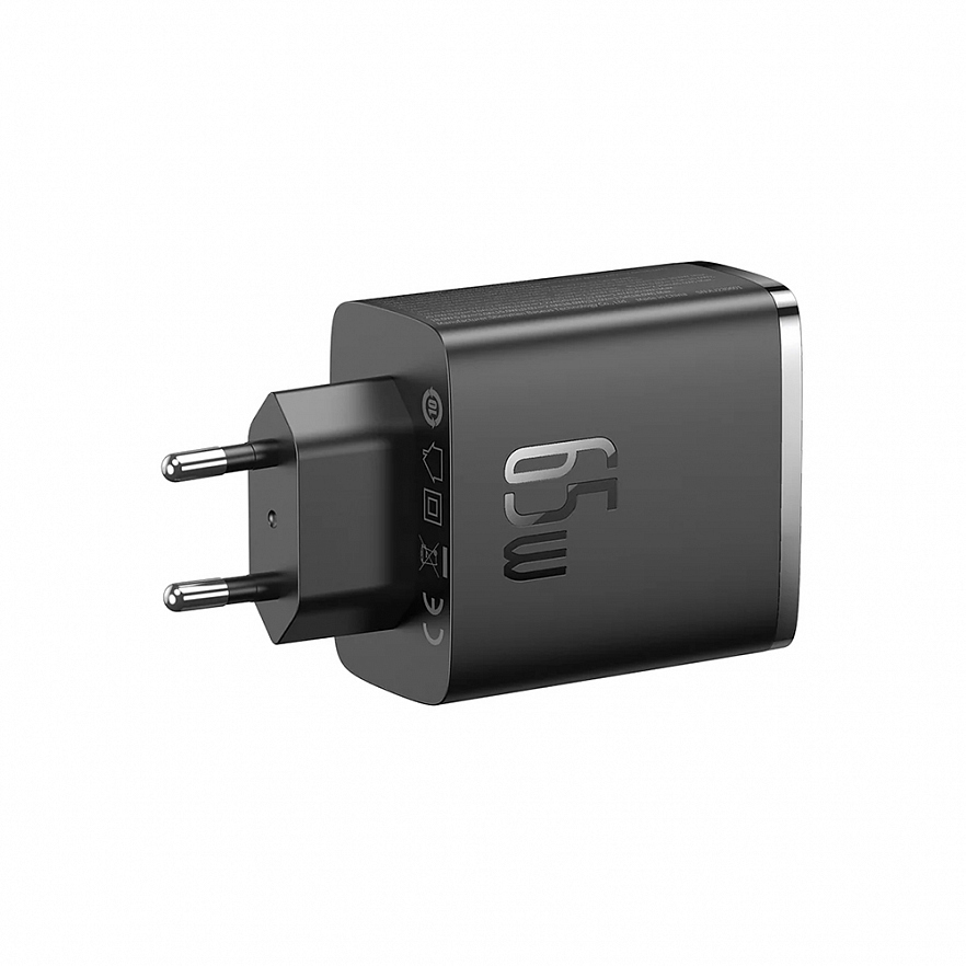 Сетевое зарядное устройство Baseus Cube Pro 3 Ports Fast Charger USB + 2 x USB-C 65W чёрное (P10152301113-00)