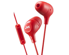Наушники внутриканальные JVC Marshmallow Red с микрофоном (HA-FX38M-R-E) красные