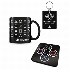 Набор подарочный Playstation (кружка, подстаканник, брелок)