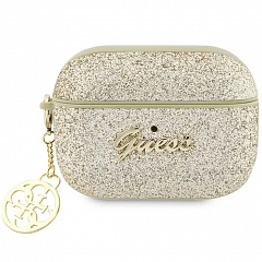 Чехол CG Mobile Guess Glitter Flakes 4G Charm для AirPods Pro 2 (2022) золотистый