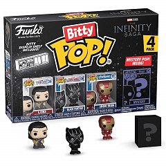 Фигурки Funko Bitty POP! Marvel Infinity Saga S4 Loki+B Panther+Iron Man+Mystery (1 of 4) 4PK 71506