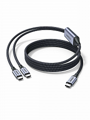 Кабель двойной UGREEN L533 (75733) 140W - 2 разъема Type-C - Type-C (2 метра) черный
