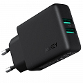 Сетевое зарядное устройство Aukey Dual-Port USB Wall Charger чёрное (PA-U50) 