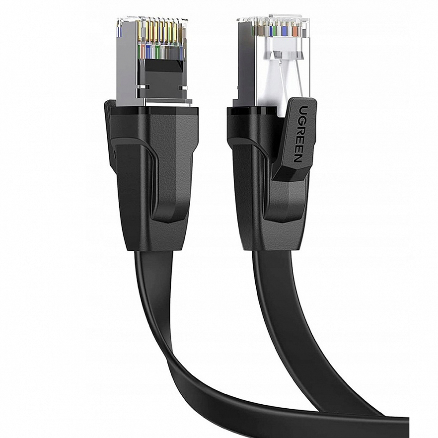 Кабель Ugreen NW134 2 x RJ45 Ethernet Cable (2 метра) чёрный (70672)