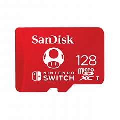 Карта памяти SanDisk microSDXC UHS-I card для Nintendo Switch 128 Гб красная