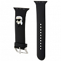 Ремешок CG Mobile Lagerfeld 3D Rubber NFT Karl Head для Apple Watch 42/44/45 мм чёрный