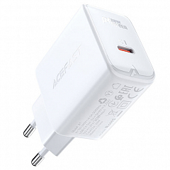 Сетевое зарядное устройство Acefast A1 PD20W USB-C Charger белое (AF-A1-WH) 
