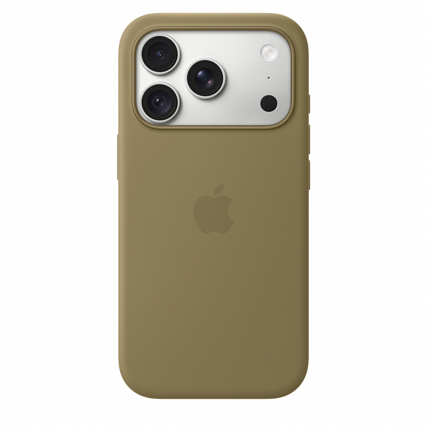 Чехол Silicone для iPhone 18 Pro с MagSafe (Olive)