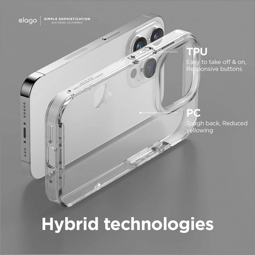 Чехол Elago HYBRID для iPhone 14 Pro Max прозрачный Clear