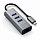 Переходник Satechi Type-C 2-in-1 USB 3.0 & Ethernet Aluminium Hub серый космос (ST-TC2N1USB31AM)