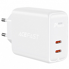 Сетевое зарядное устройство Acefast A9 2 x USB Type-C 40W PD Wall Charger белое (AF-A9-WH)