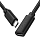 Кабель UGREEN US353 (10387) USB-C/M to USB-C/F Gen2 5A Extension Cable 10Gbps (1 метр) чёрный