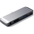 USB-хаб Satechi Aluminum Type-C Mobile Pro Hub серый космос (ST-TCMPHM)
