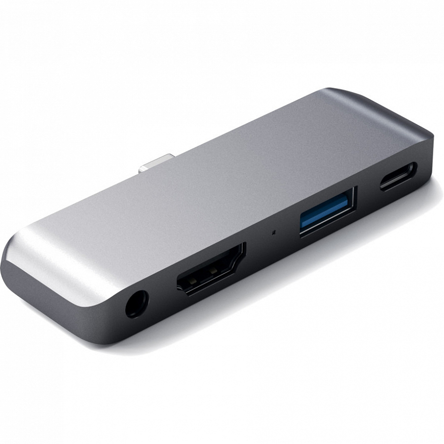 USB-хаб Satechi Aluminum Type-C Mobile Pro Hub серый космос (ST-TCMPHM)