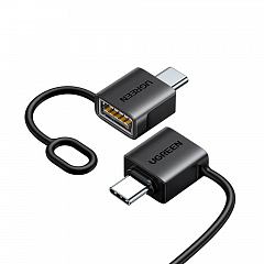 Адаптер UGREEN LS503 (65560) USB-C to USB-A 2шт. черный