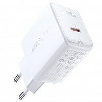 Сетевое зарядное устройство Acefast A1 PD20W USB-C Charger белое (AF-A1-WH) 