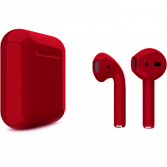 Беспроводные наушники Apple AirPods 2 (второе поколение) Custom Edition вишнёвые глянцевые