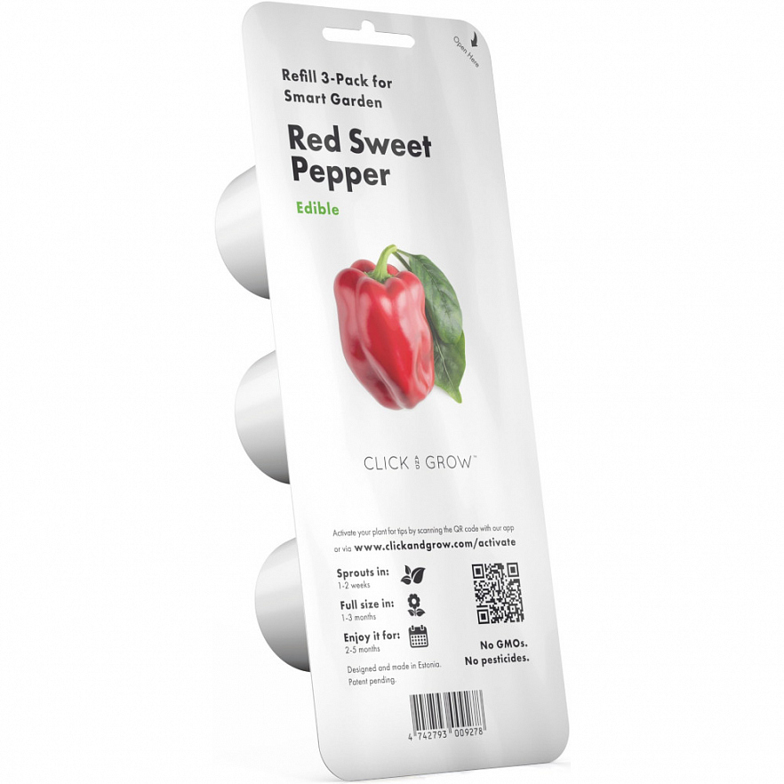 Набор картриджей для умного сада Click and Grow Refill 3-Pack Красный сладкий перец (Red Sweet Pepper)