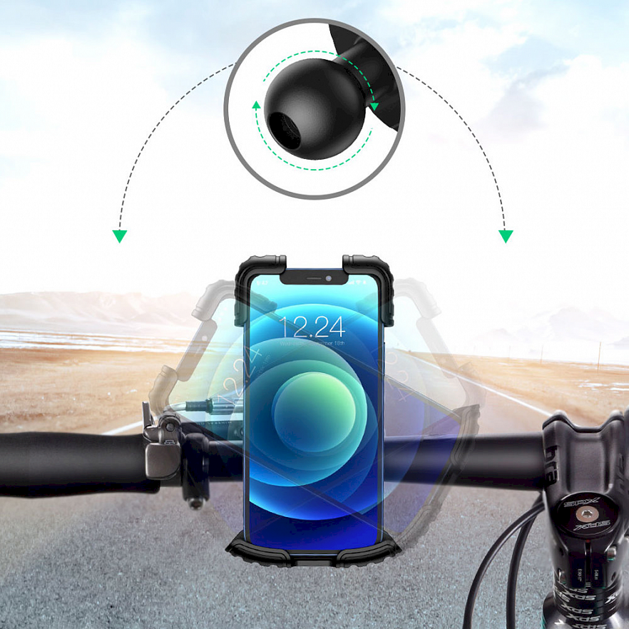 Велосипедный держатель UGREEN LP494 (60548) Bike Mount Phone Holder чёрный