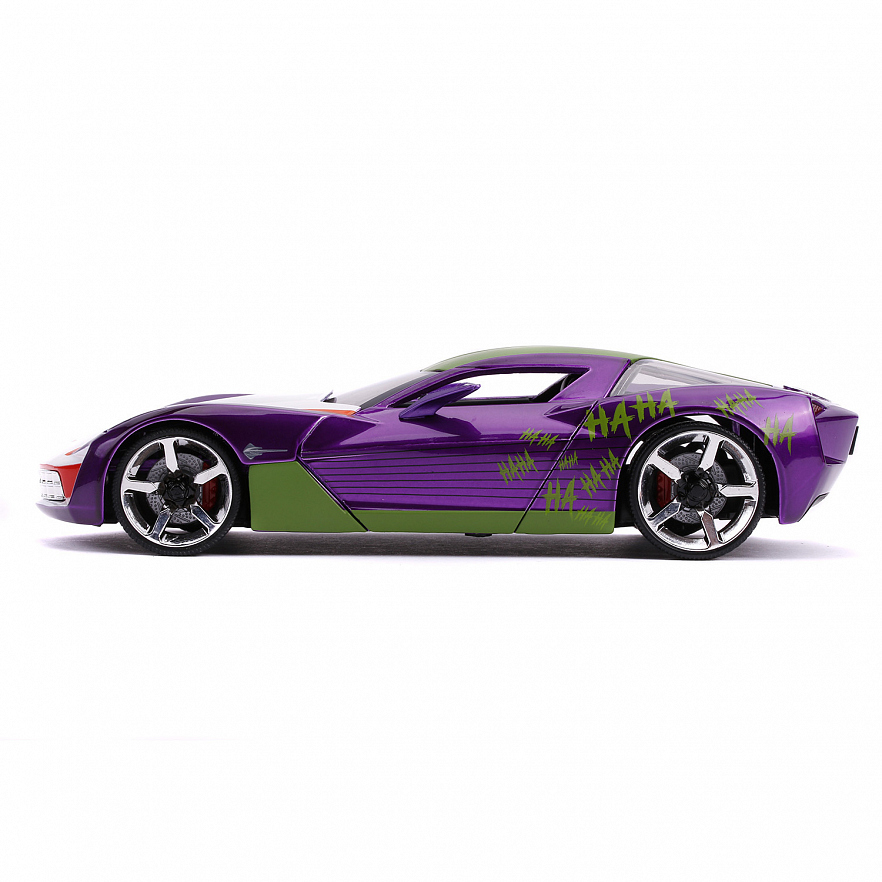 Набор Jada Toys машинка с фигурой Hollywood Rides Chevy Corvette Stingray Concept W/Joker Figure 2.75"+1:24 31199