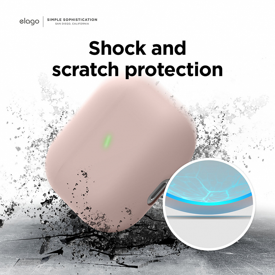 Чехол Elago Liquid Hybrid Basic Case для AirPods 3 розовый (Lovely Pink) 