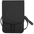 Сумка CG Mobile Guess Wallet Bag Saffiano Script Logo для смартфонов чёрная