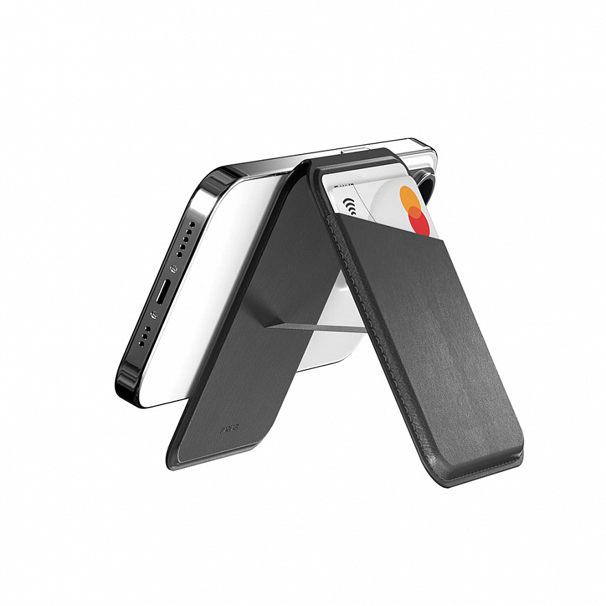 Подставка-кошелек для телефона MAGEASY Snap Stand Wallet классический чёрный