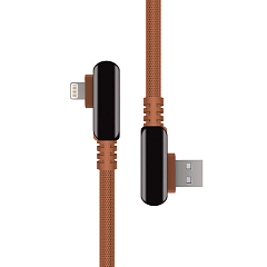 Кабель Rombica Digital Electron I (1,2 метра) Lightning to USB коричневый