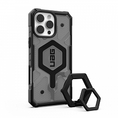 Чехол + подставка UAG Pathfinder Clear с MAGSAFE для iPhone 16 Pro Max 6.9" тонированный (Ash)