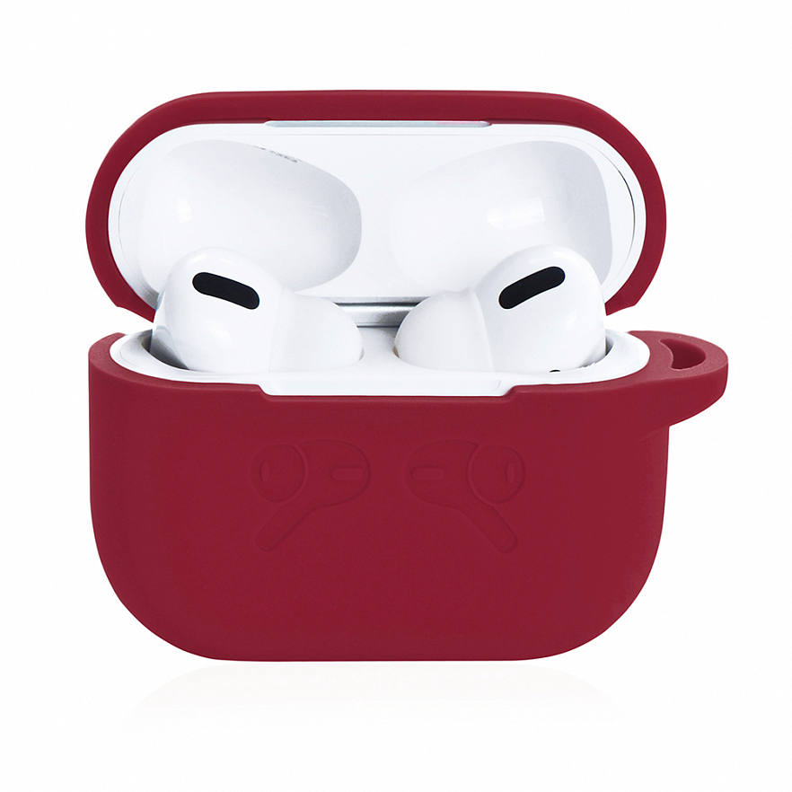 Чехол Guardi Soft Touch Protective Case для Airpods Pro бордовый