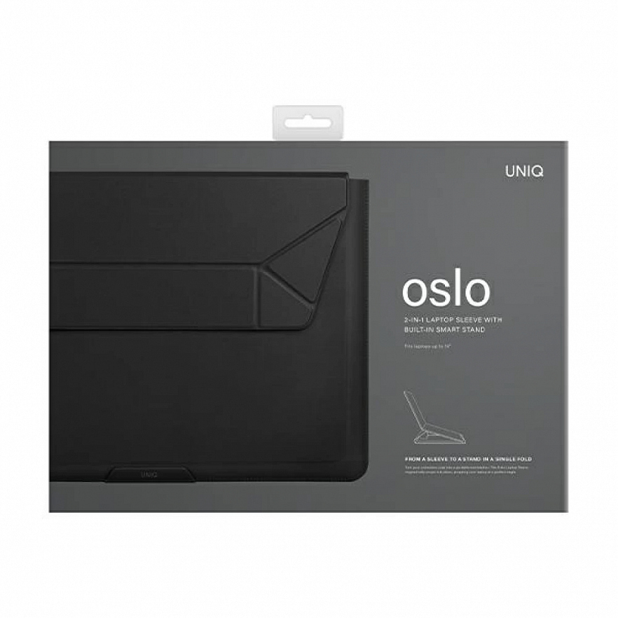 Чехол Uniq Oslo для MacBook Pro 14 (M1/M2, 2021-2023) чёрный (Black)