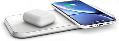 Беспроводная зарядка ZENS Dual Aluminium Wireless Charger 10W белая