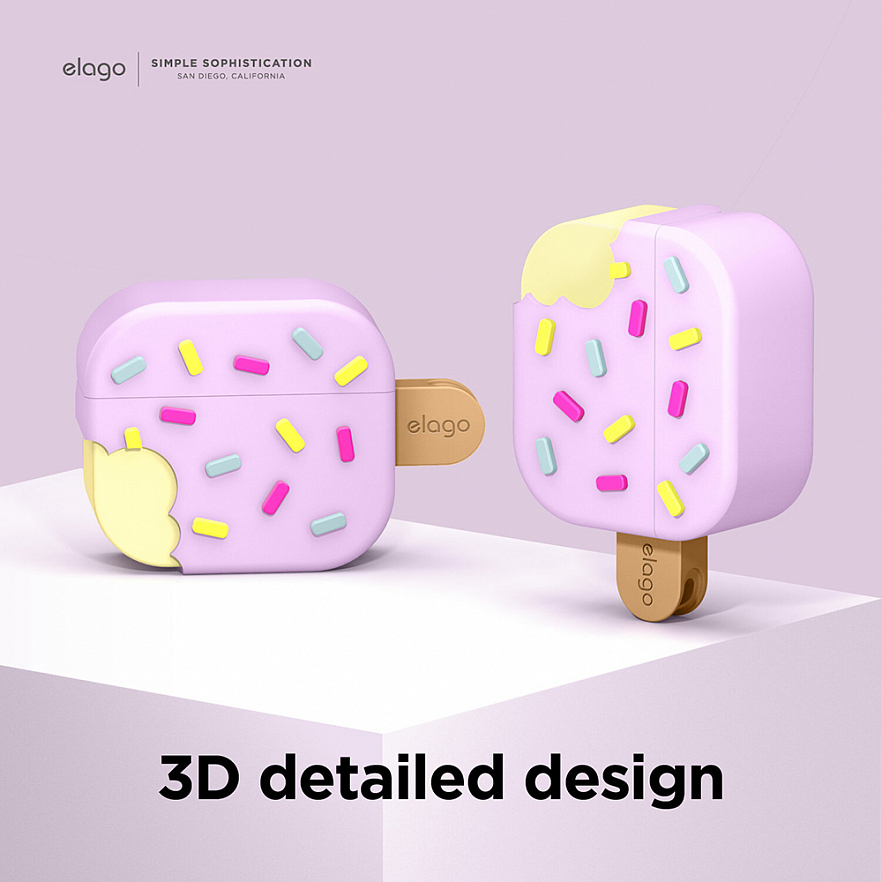 Чехол Elago Ice Cream Case для AirPods 3 лавандовый (Lavender)