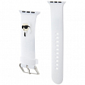 Ремешок CG Mobile Lagerfeld 3D Rubber NFT Karl Head для Apple Watch 38/40/41 мм белый