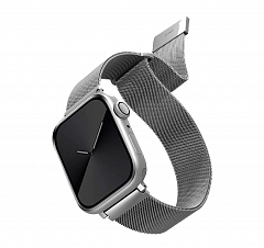 Ремешок Uniq для Apple Watch 45/44/42 mm Dante Strap Mesh Steel серебро