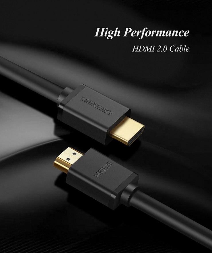 Кабель Ugreen HD104 (10107) HDMI Male To Male Cable (2 метра) чёрный