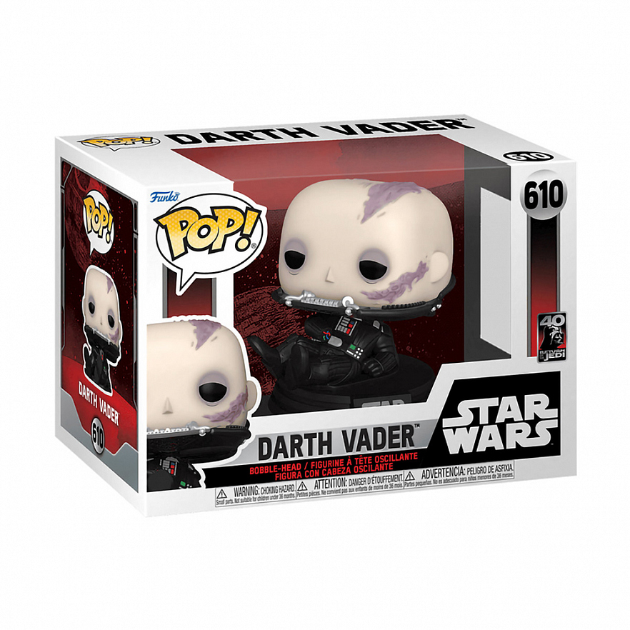 Фигурка Funko POP! Bobble Star Wars Ep 6 RotJ 40th Darth Vader (unmasked) (610) 70750