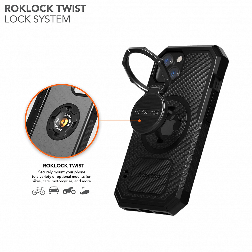 Чехол-накладка Rokform Rugged Case для iPhone 13 со встроенным магнитом чёрный