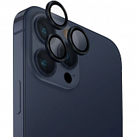 Защитное стекло на камеру Uniq OPTIX Camera Lens protector Aluminium для iPhone 15 Pro синее Dark Blue