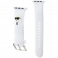 Ремешок CG Mobile Lagerfeld 3D Rubber NFT Karl Head для Apple Watch 38/40/41 мм белый
