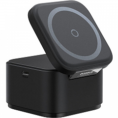 Беспроводное зарядное устройство Baseus MagPro Cube 2-in-1 чёрное (P10264100123-00)
