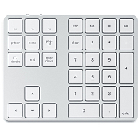 Беспроводная клавиатура Satechi Bluetooth Extended Keypad серебристая (ST-XLABKS)